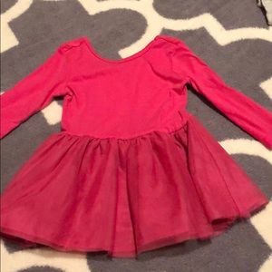 Baby girls pink dress with tutu bottom